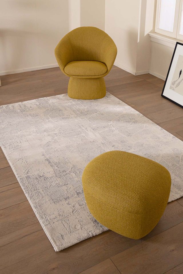 Μοντέρνο Χαλί Χαλί Silky 341D White 200X290 - Image 6