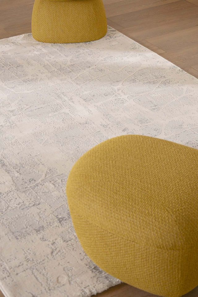 Μοντέρνο Χαλί Χαλί Silky 341D White 200X290 - Image 3
